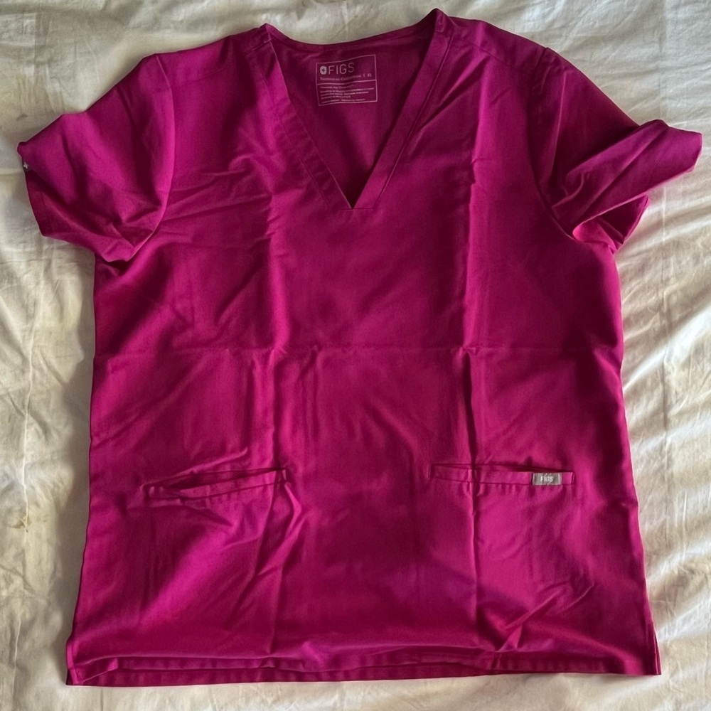 Figs Women's Scrub Set - Casma Top XL / Zamora Jogger XL - RASPBERRY SORBET Ltd - Picture 6 of 13
